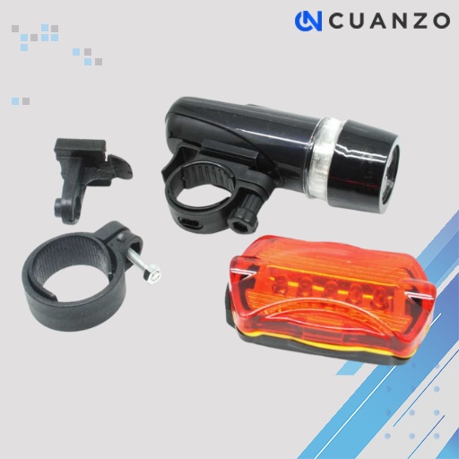 Lampu Depan Sepeda 5 LED & Lampu Belakang Chargeable / Set Lengkap Lampu Depan Belakang LED Sepeda G