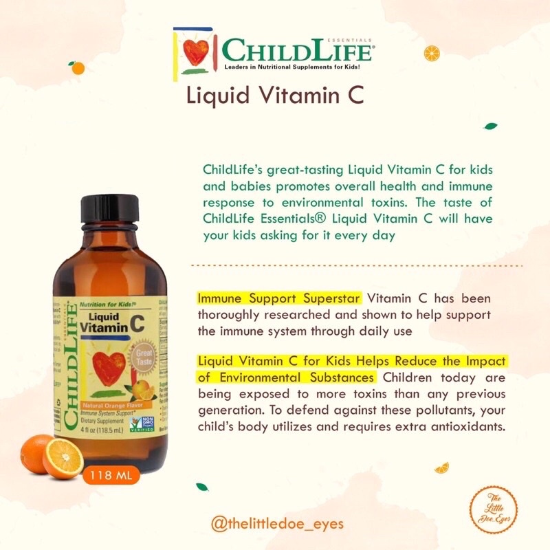 [READY] Childlife Vitamin C BPOM(Liquid Vitamin C)