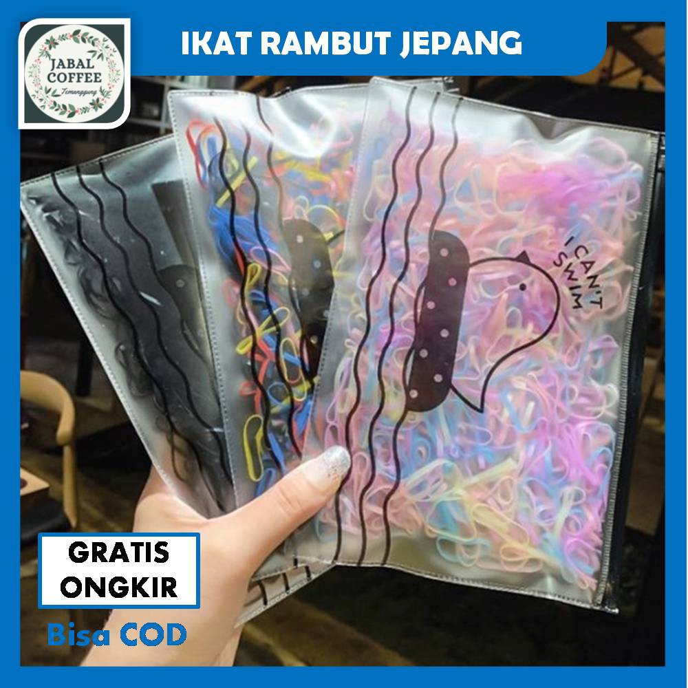 Ikat Rambut Jepang Free Ziplock 1000 Pcs / Ikat Rambut / Ikat Jepang J87