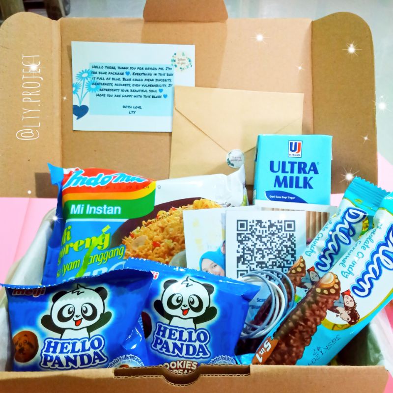 

Snack box biru / gift box murah / letters to you / the blue box