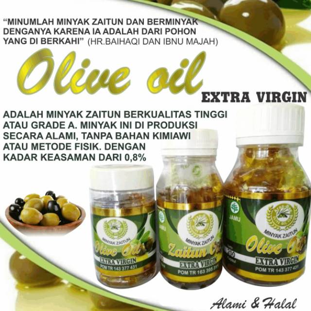 Minyak Zaitun kapsul Olive Oil extraVirgin