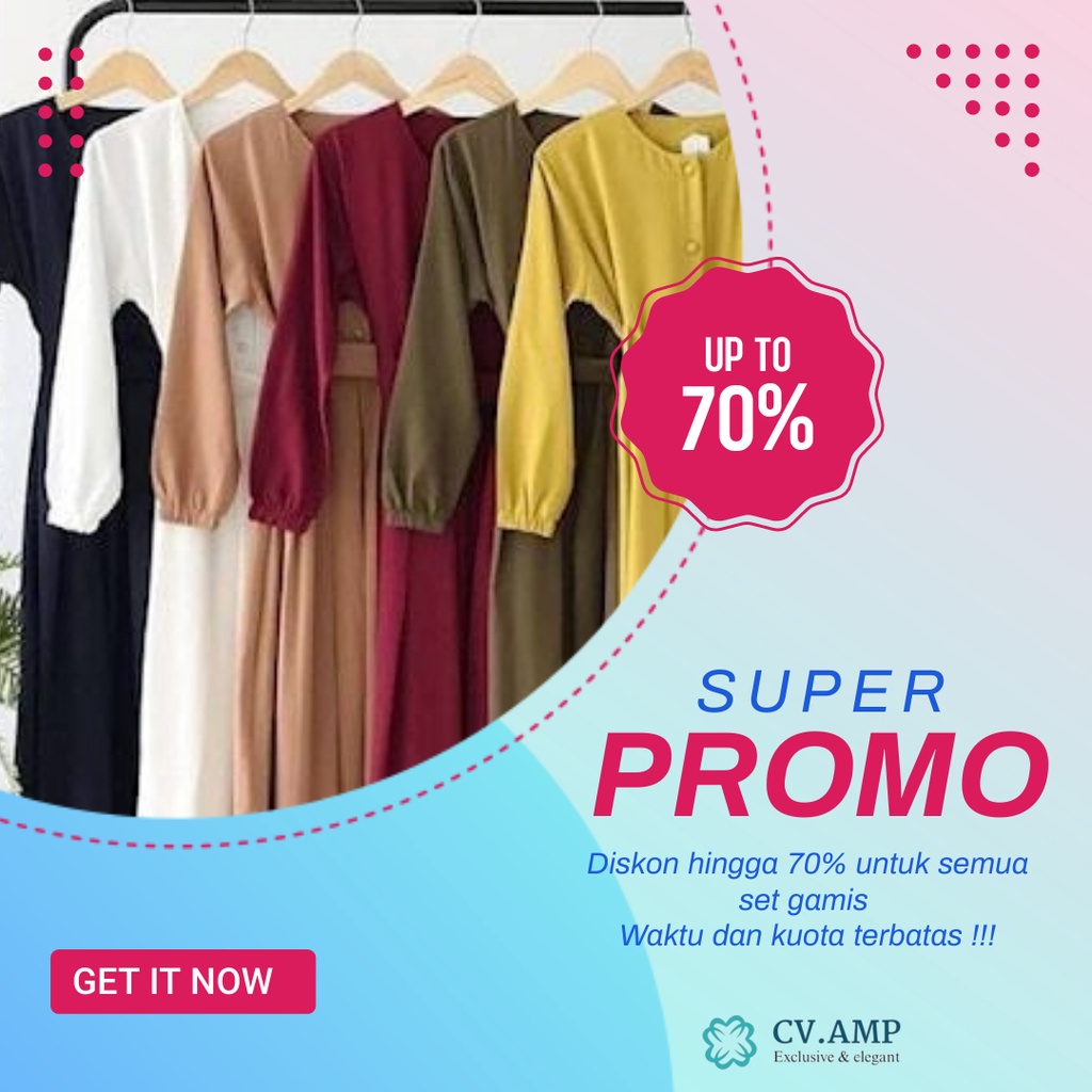 Gamis wanita cewek remaja dewasa busui  baju muslim maxi dress dres drees casual model terbaru murah