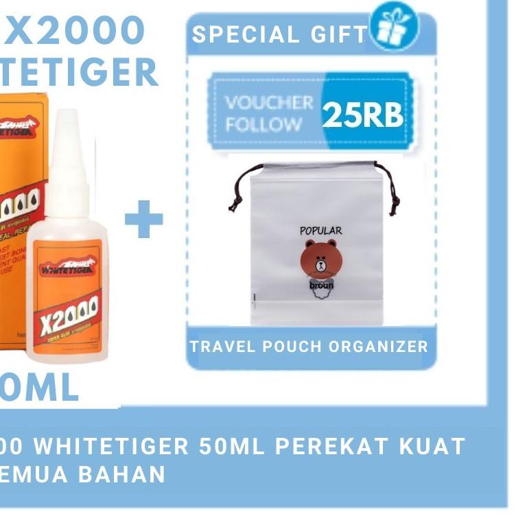

✧ LEM X2000 WHITETIGER 50ml Perekat Kuat untuk semua bahan ❊