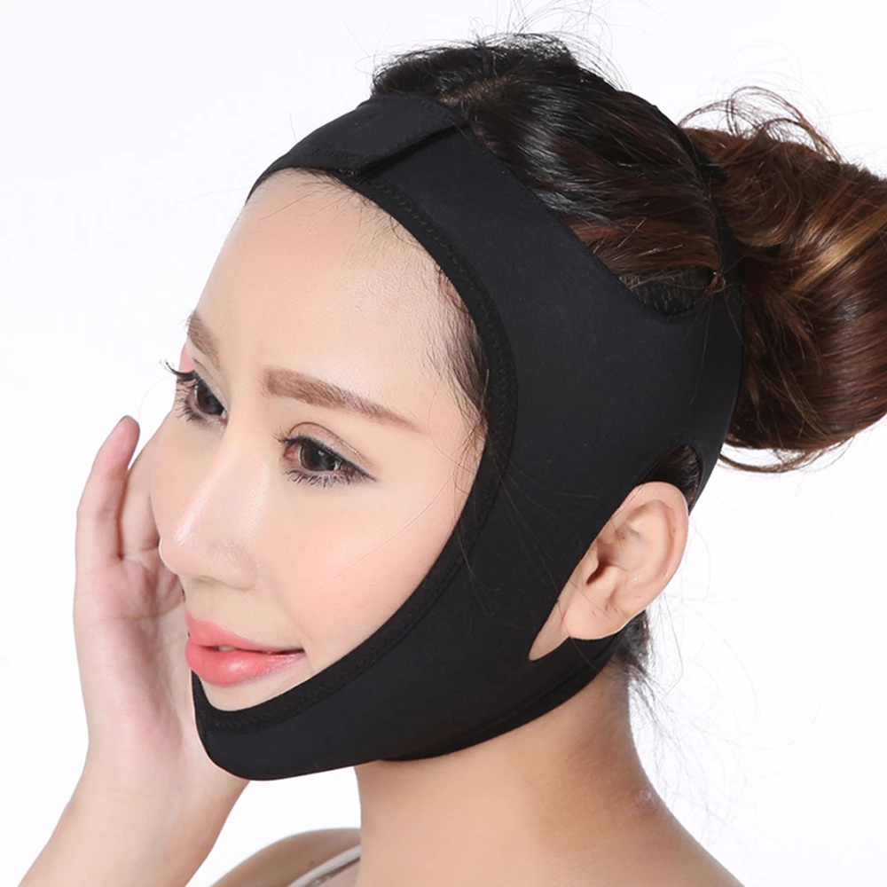 [Face V Shaper Face Lifting Slimming Belt][ Facial Cheek V Shape Lift Up Thin Mask Strap ][ Face Line Smooth Breathable Bandage ]