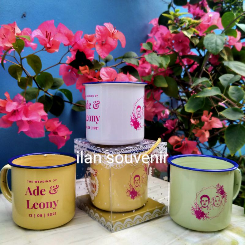 Souvenir gelas enamel