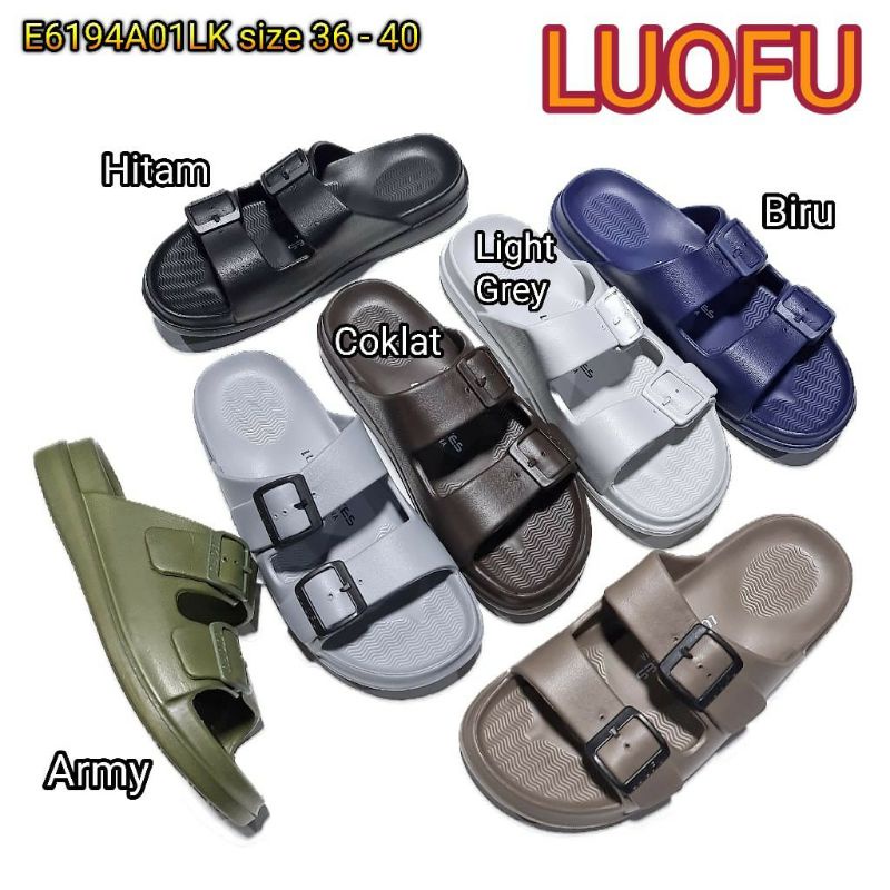 SANDAL KARET JELLY LUOFU COWOK E6194A01LK