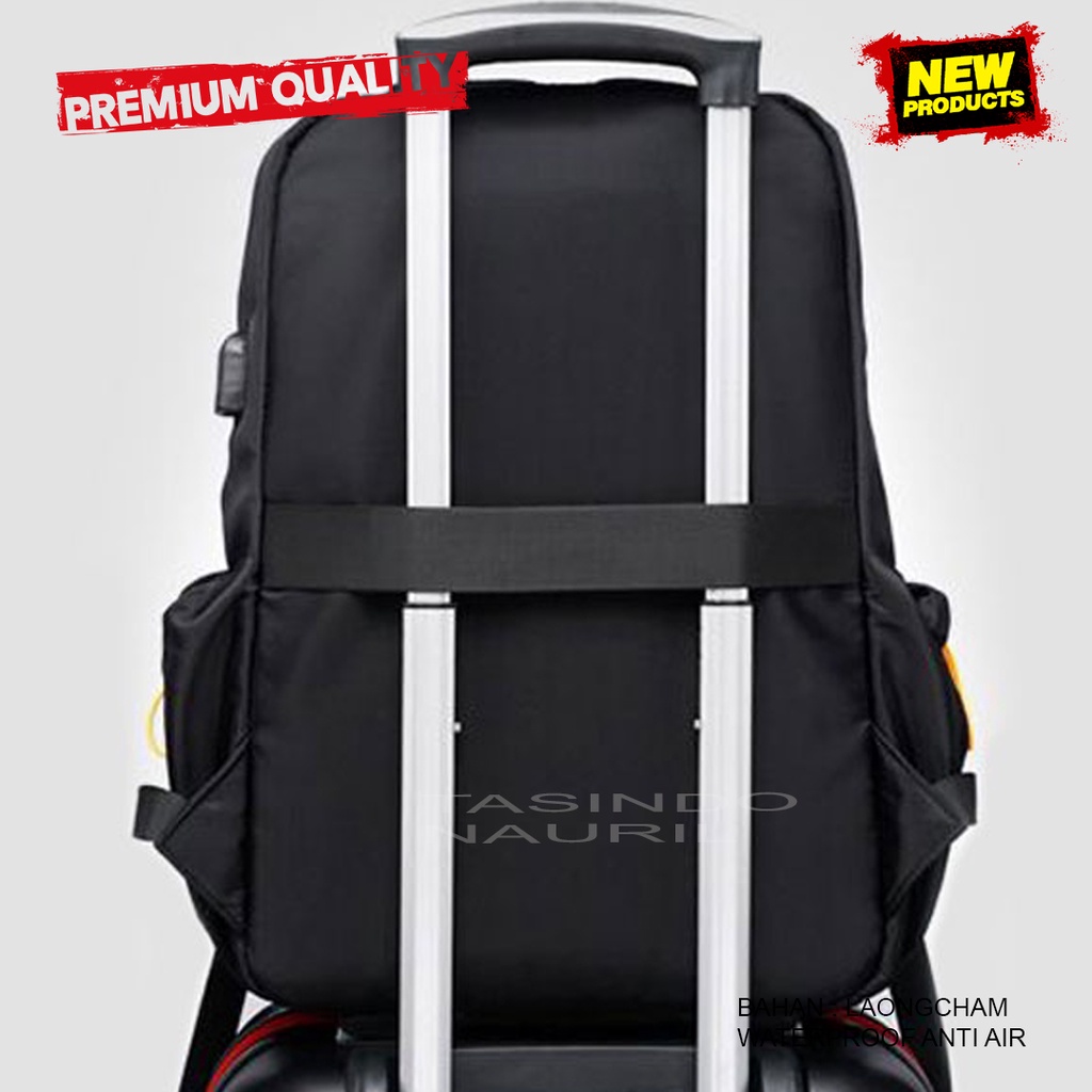 Tas Ransel Laptop Backpack Waterproof Usb Port distro bagpack gendong pria wanita sekolah bahan Laongcmah Anti air