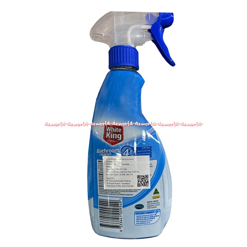 White King Bathroom Cleaner 500ml Bleach Free 4In1 Multi Surface Cleaner Pembersih Kamar Mandi Membunuh Virus