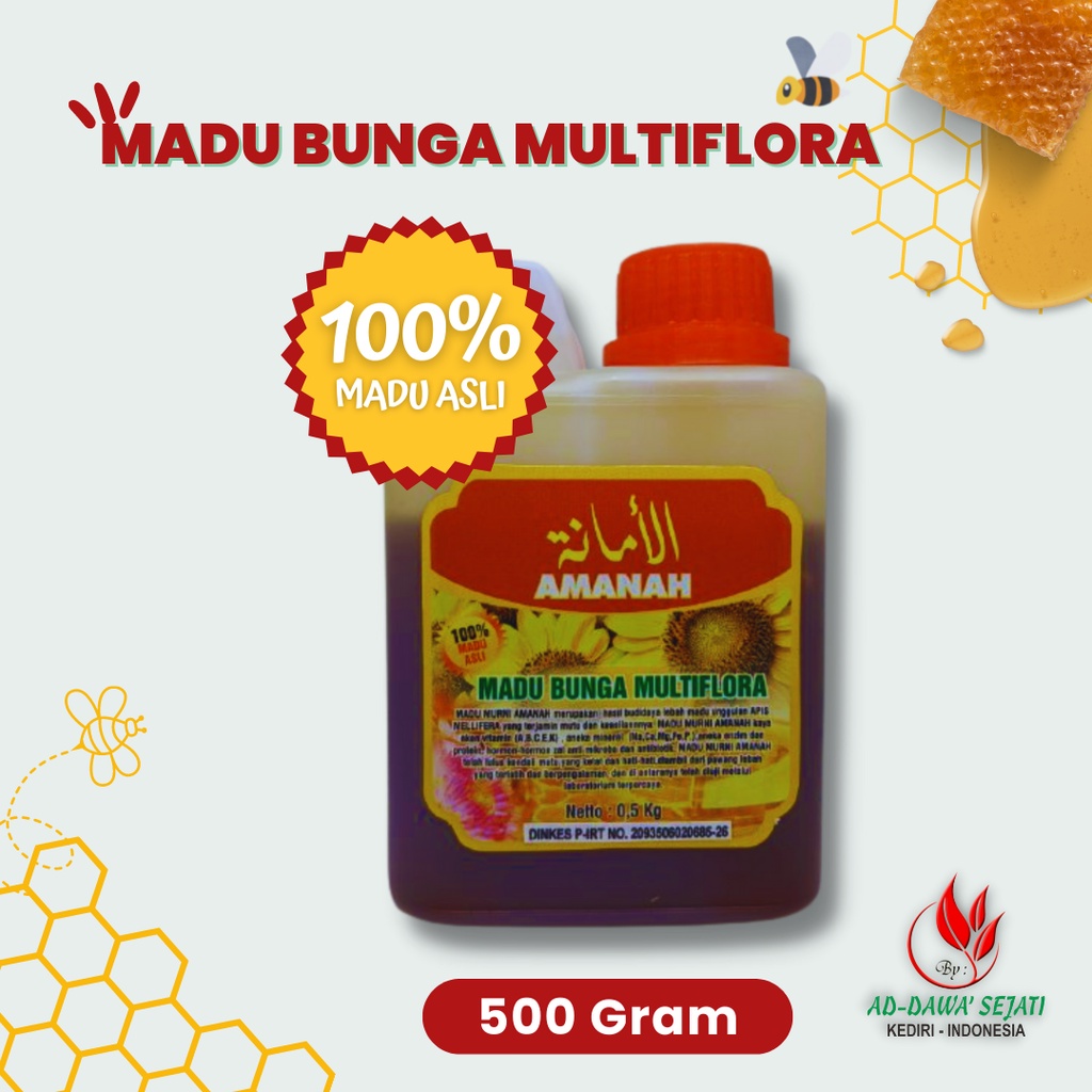 

Madu Amanah | Madu Bunga Multiflora | Madu Asli | Madu Murni | Madu Bunga Multiflora 500 Gram