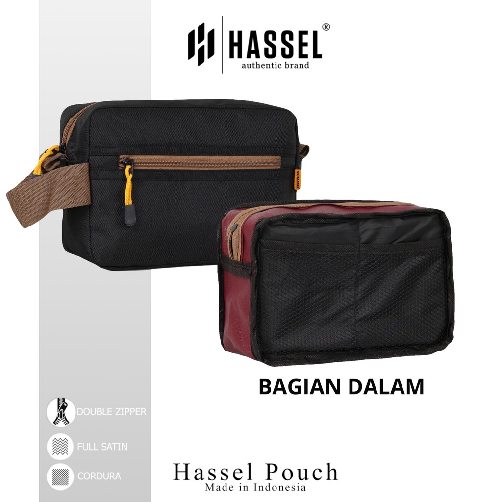 Tas Selempang HASSEL POUCH / Tas Pria / Tas Handbag - Coklat