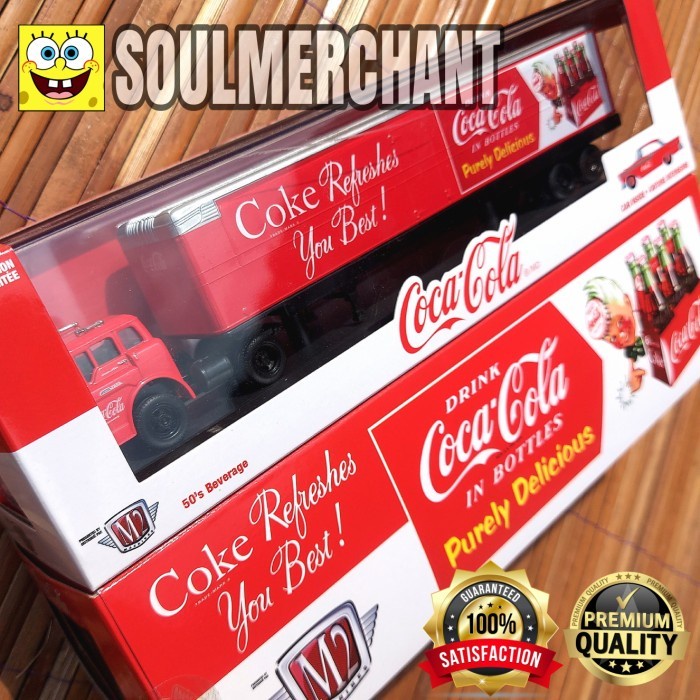 M2 MACHINES COCA COLA 1957 FORD C-600 & 1957 FORD FAIRLANE 500 - AUTO HAULER TRANSPORT TRUCK RIG