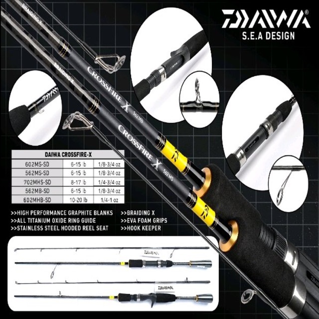 Joran daiwa crossfire X 562 ms-sd