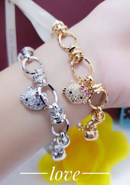 Set kitty gelang tangan plus cincin