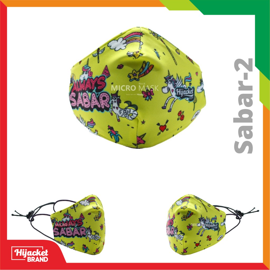 Masker Hijab anak / Masker hijacket Kids / Masker anak wanita muslimah-SABAR 2