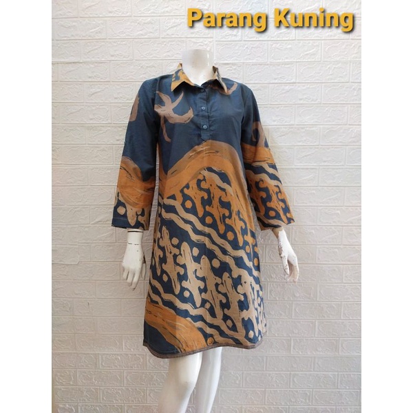 BAJU TUNIK BATIK / DRESS WANITA KAIN HALUS LAPIS FURING