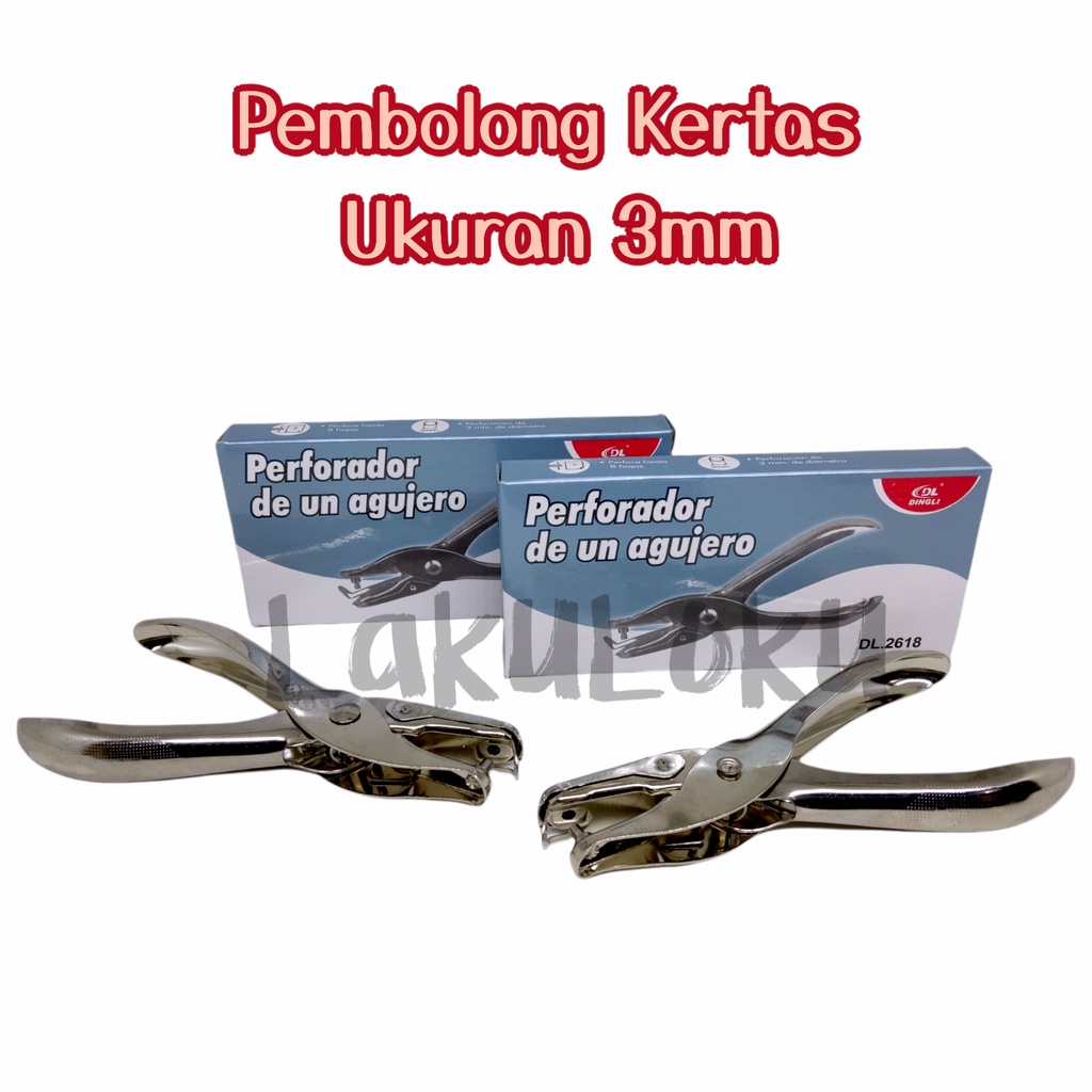 

Perforator 3mm One Hole Punch / Pembolong Kertas 1 Lubang ukuran 3mm