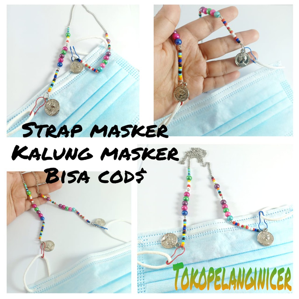 Tali gantung/ kalung masker/strap masker murah/Lanyard Handmade payet