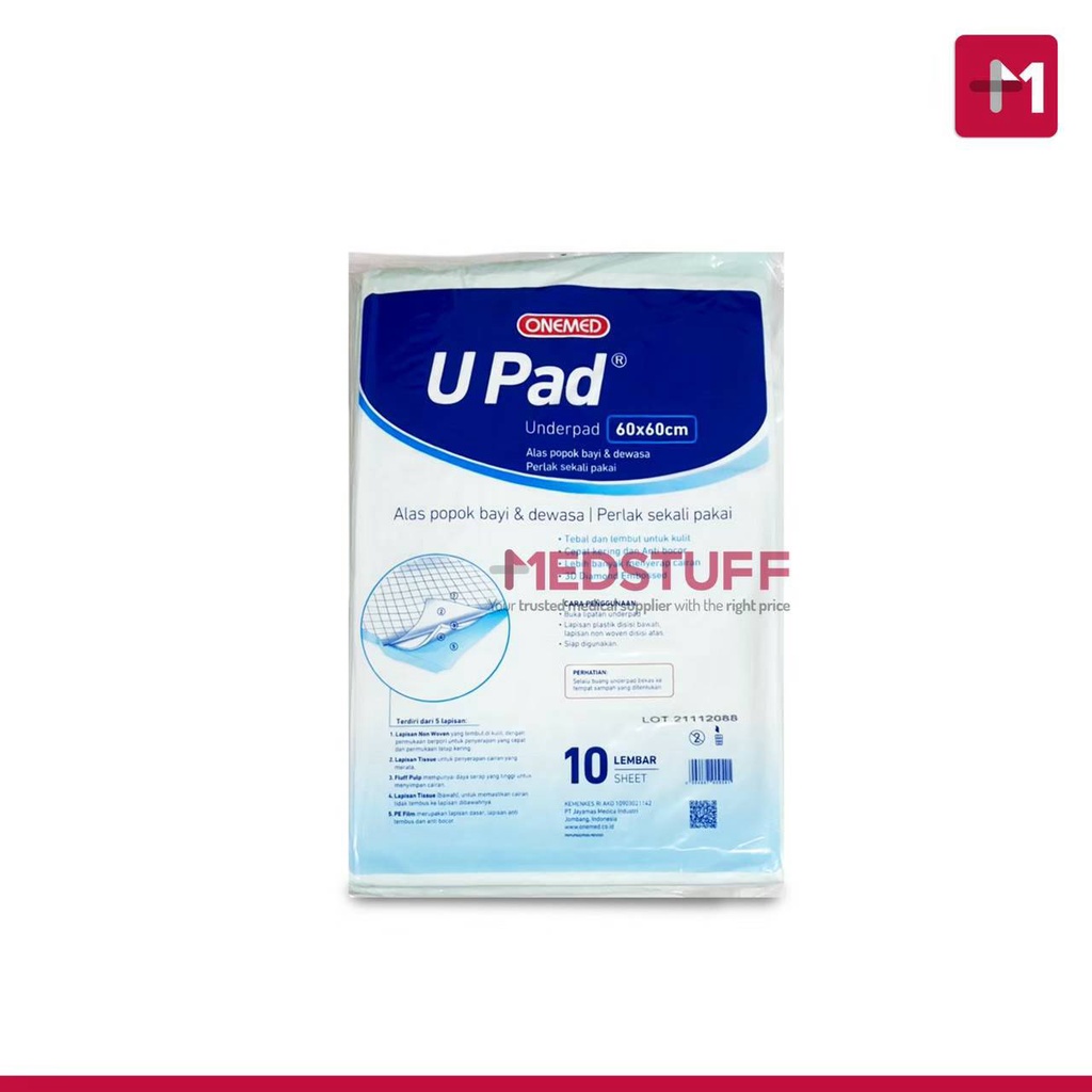 Upad 60x60 Underpad Onemed 60 x 60 cm  Perlak Popok Alas Onemed