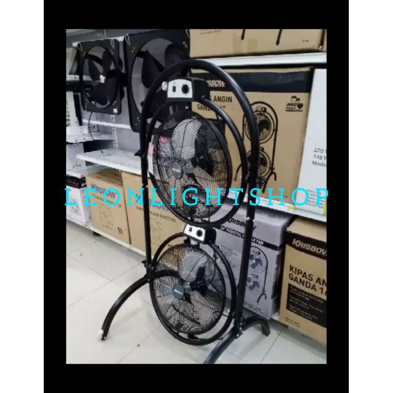 KRISBOW KIPAS ANGIN GANDA 16INCH/KIPAS ANGIN INDUSTRIAL DOUBLE/DOUBLE FAN MURAH/ACE DOUBLE FAN 16INC