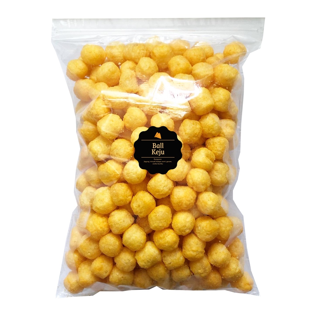 [DELISH SNACKS] Ball Keju (Grosir) 250gr / Snack Cemilan Camilan Grosiran Kiloan 1kg / Chiki Ciki Ball Enak Gurih