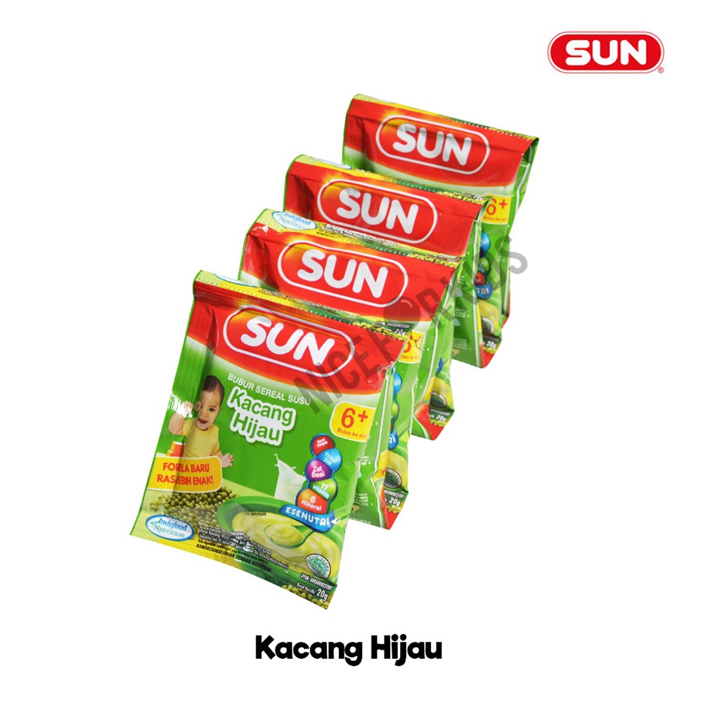 Bubur Sun Renceng 6+ Kemasan sachet 8 x 20 gram Aneka Rasa