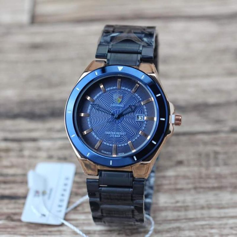 JAM TANGAN PRIA LEOPARD RANTAI 4,4CM