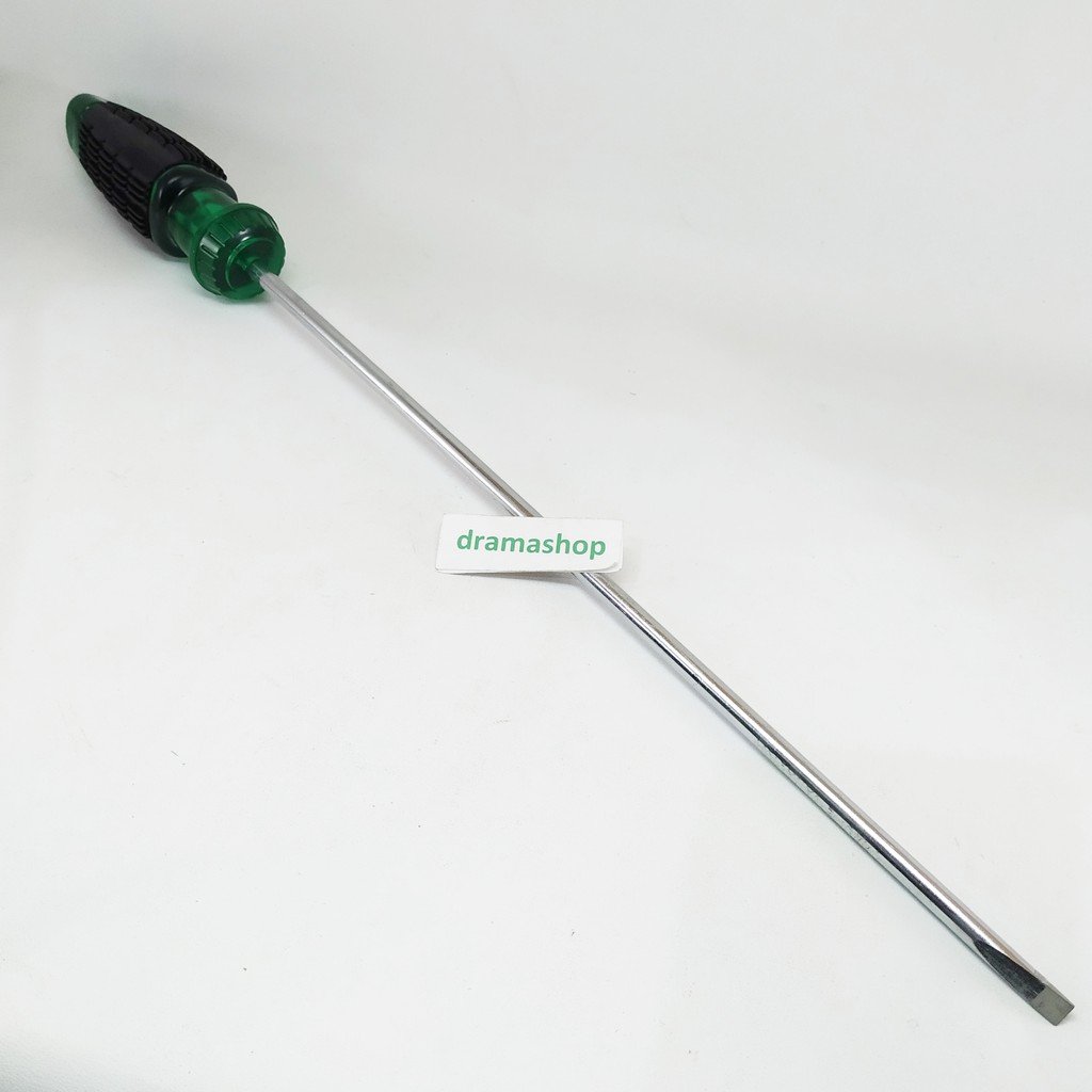 Obeng Panjang 6mm 30cm 12&quot; 6x300mm besar minus (-) gagang lapis karet dramashop