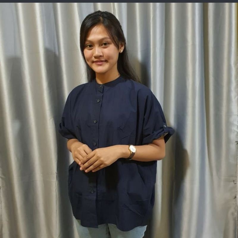 Sale Baju Wanita Jumbo Atasan Wanita Blouse Wanita Model Kalong merk Uniqlo original 100% Uniqlo