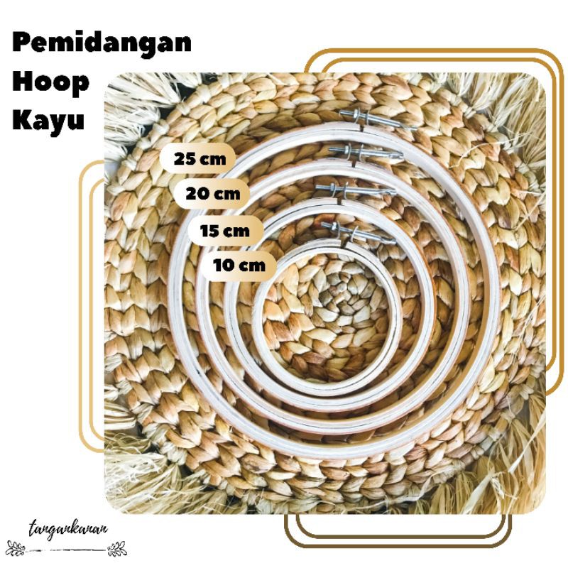 [12 pcs] Pemidangan Kayu Anggrek Biru Lusinan Grosir/ Midangan Hoop Kayu Bambu Import