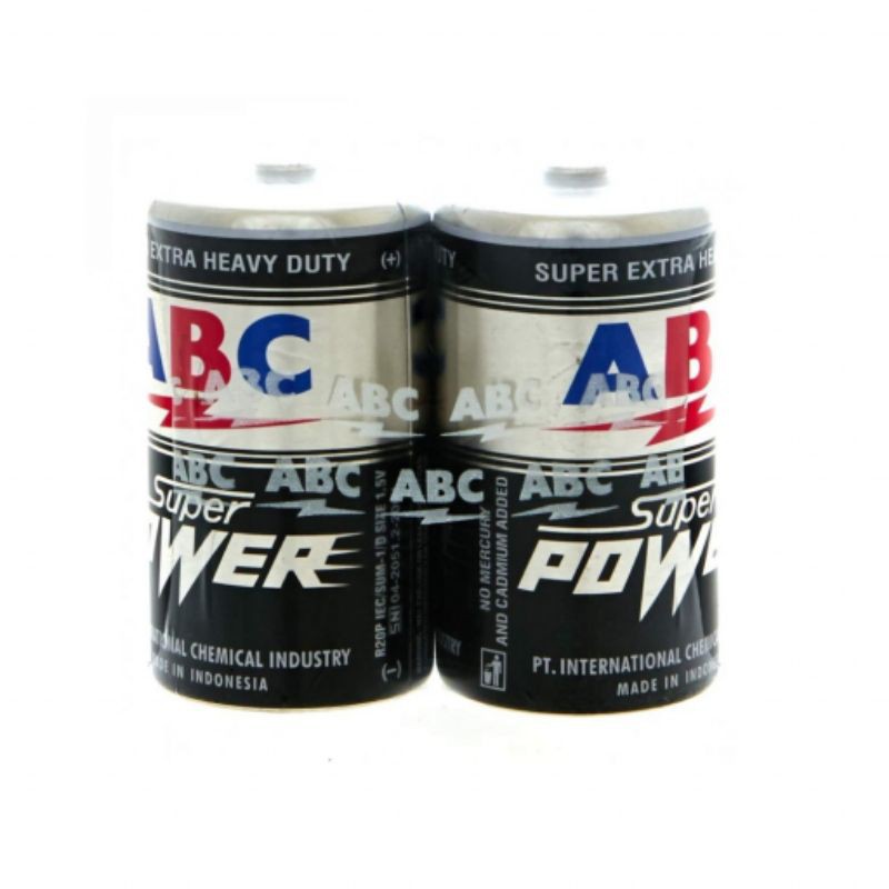 ( 2 pcs) Baterai ABC Tipe D SUPER POWER untuk aerator baterai