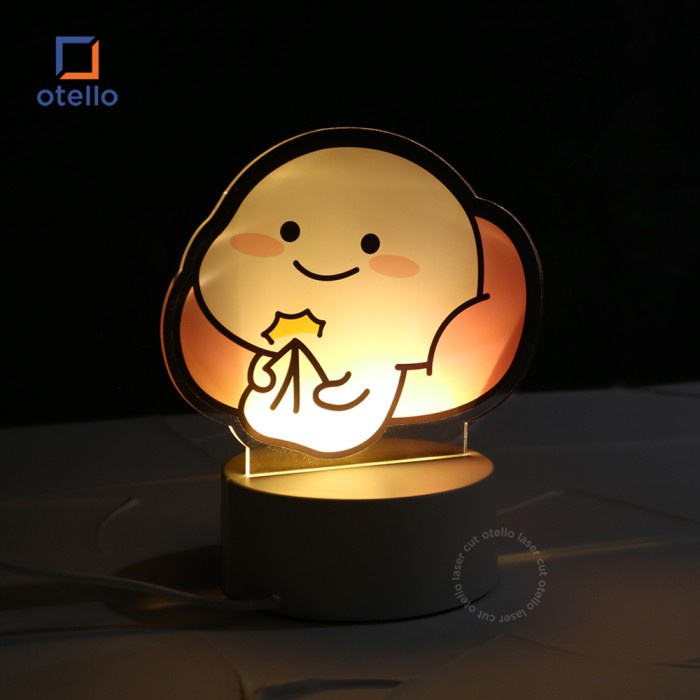 Acrylic Night Lamp Pentol | Lampu Tidur LED Hias Akrilik Lucu Karakter