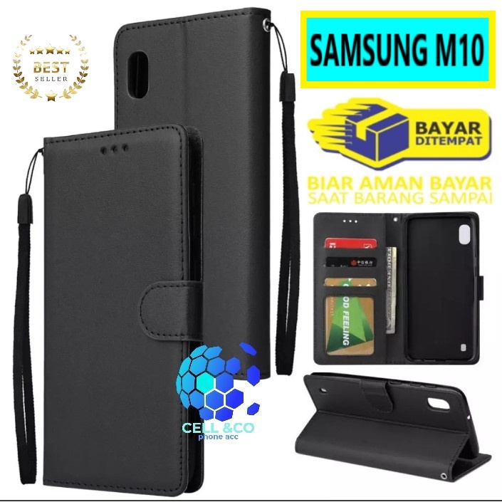 Flip cover SAMSUNG M10 Flip case buka tutup kesing hp casing flip case leather wallet