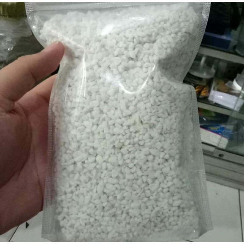 Perlite, ukuran kasar, putih, hodroponik, reptil, gecko,500 ml, 75 gr