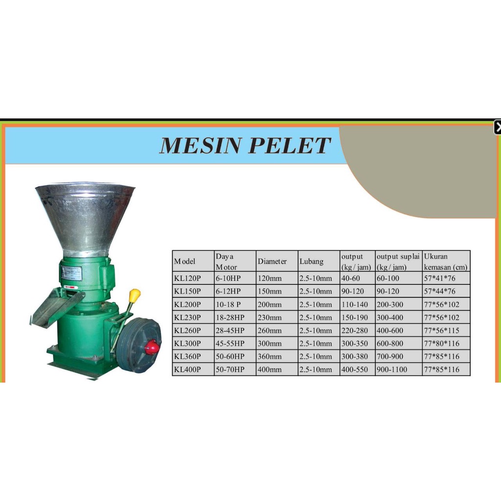 Mesin Pelet RICHI KL150 / Mesin Pencetak Pelet KL 150 - RICHI Pembuat Pelet Pakan Ternak KL-150