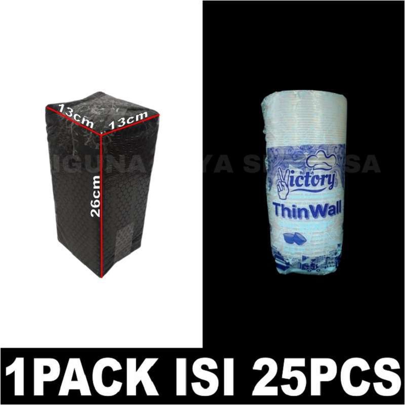 Thinwall Mangkuk 200ml Plastik 500pcs Tempat Makanan ThinWall Cup Puding 200ml Mangkok Murah