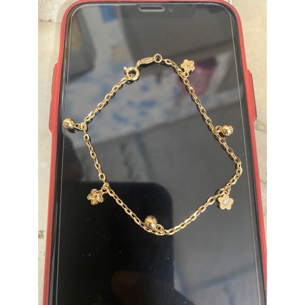 Gelang emas asli mainan kadar 700/16k