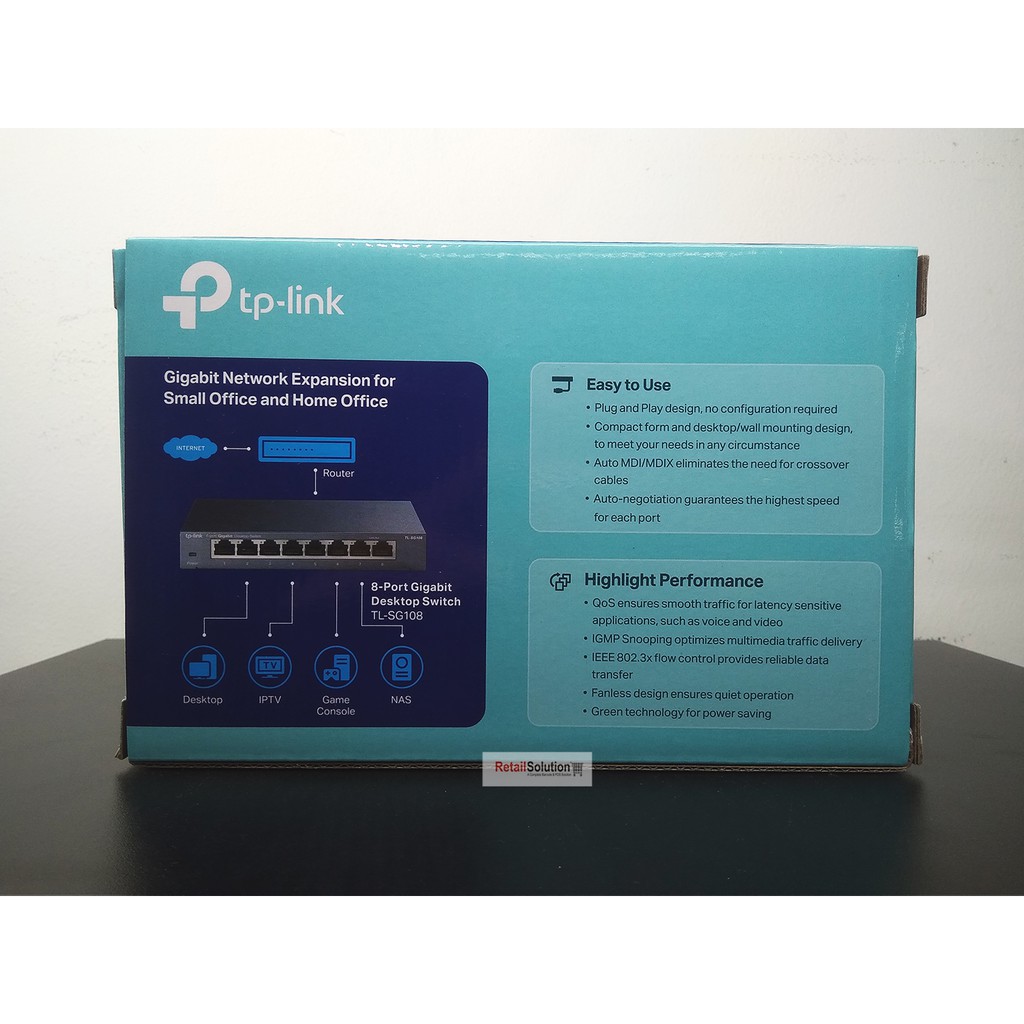 TP-LINK TL-SG108 Gigabit 8 Port Unmanaged Switch