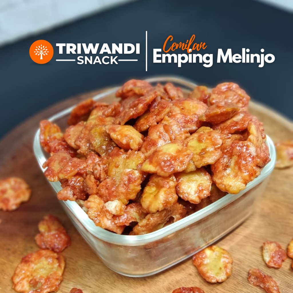 

emping melinjo pedas manis balado kemasan 100 - 250 gr TRIWANDI SNACK oleh oleh bandung