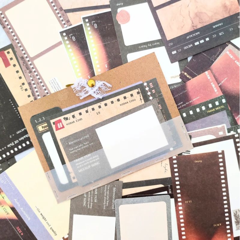 

Record film deco paper card/journal supplies -aponipaljournal-