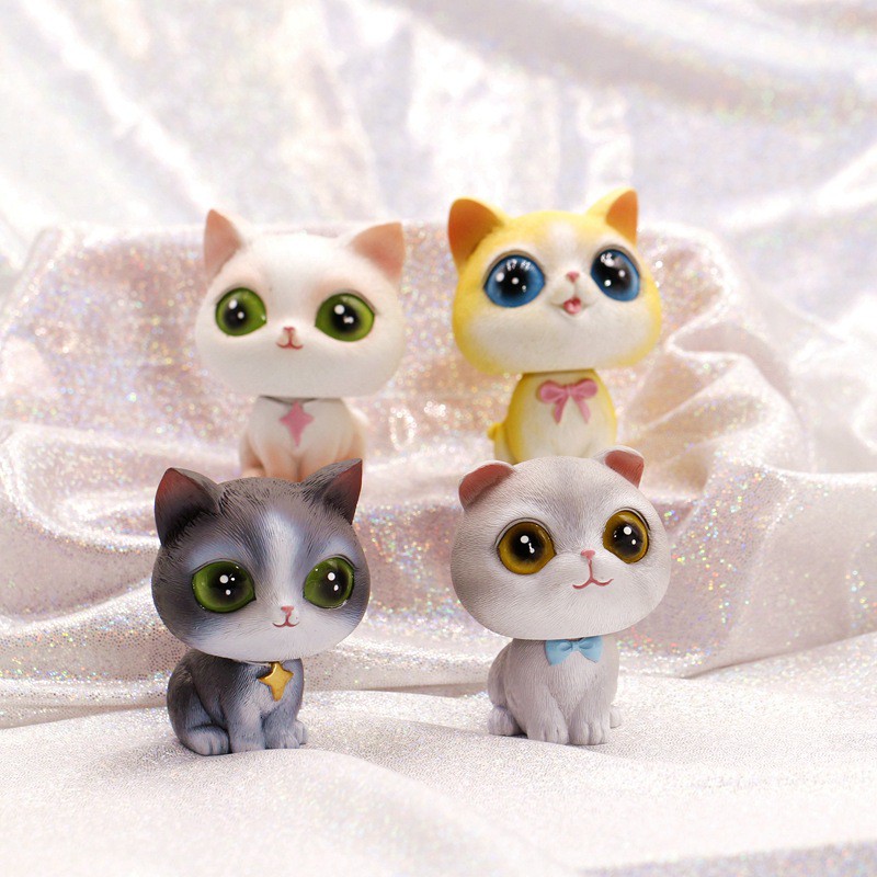 Dekorasi Kue Bentuk Kartun Kepala Kucing Lucu Untuk Mobil