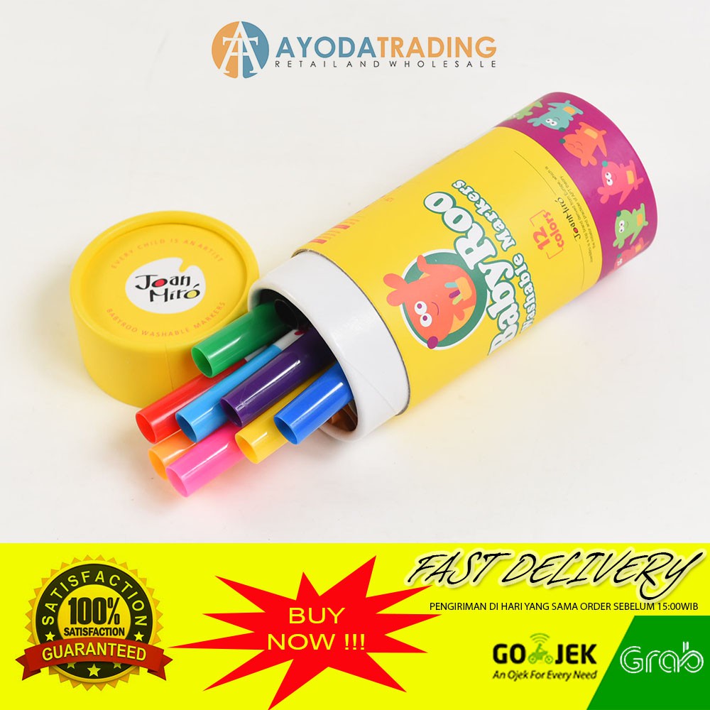 Joan Miro Baby Roo Washable Marker Spidol Warna Hadiah Kado