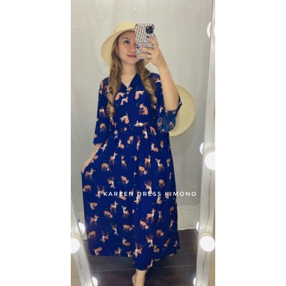 KAREEN DRESS KIMONO/HOMEDRESS/DREES PANTAI/DRESS KEKINIAN/DRESS RAYON