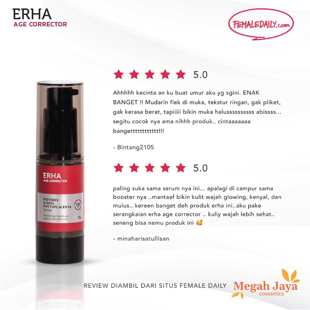 ERHA AGE CORRECTOR PEPTIDES &amp; SOYA PHYTOPLACENTA SERUM 20 ML @MJ