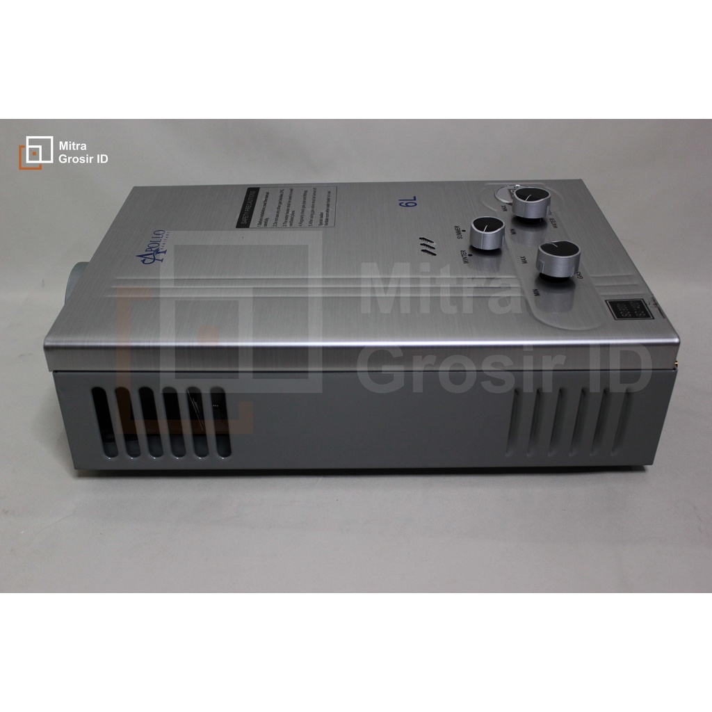 WATER HEATER GAS LPG APOLLO APL 18 6LED//PEMANAS AIR KAMAR MANDI