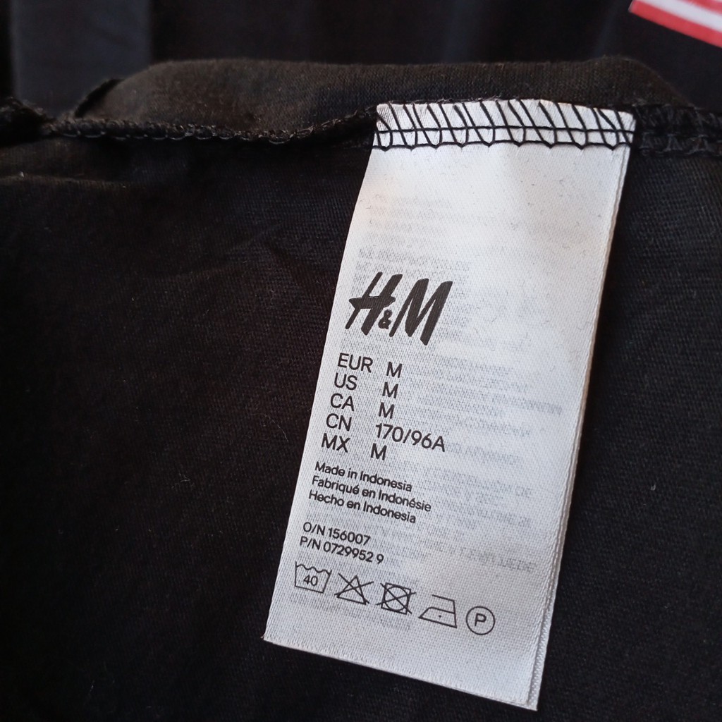 Longsleeve H&amp;M Nasa Black / Kaos Lengan Panjang HnM Original Baju Pria Wanita