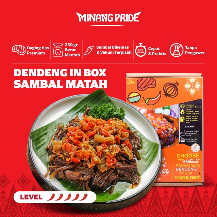 

- BARU 250gr Dendeng Sambal Matah Minang Pride