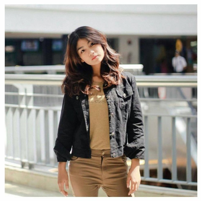 COD JAKET JEANS DENIM JACKET SLIMFIT CEWE / CEWEK / WANITA HITAM