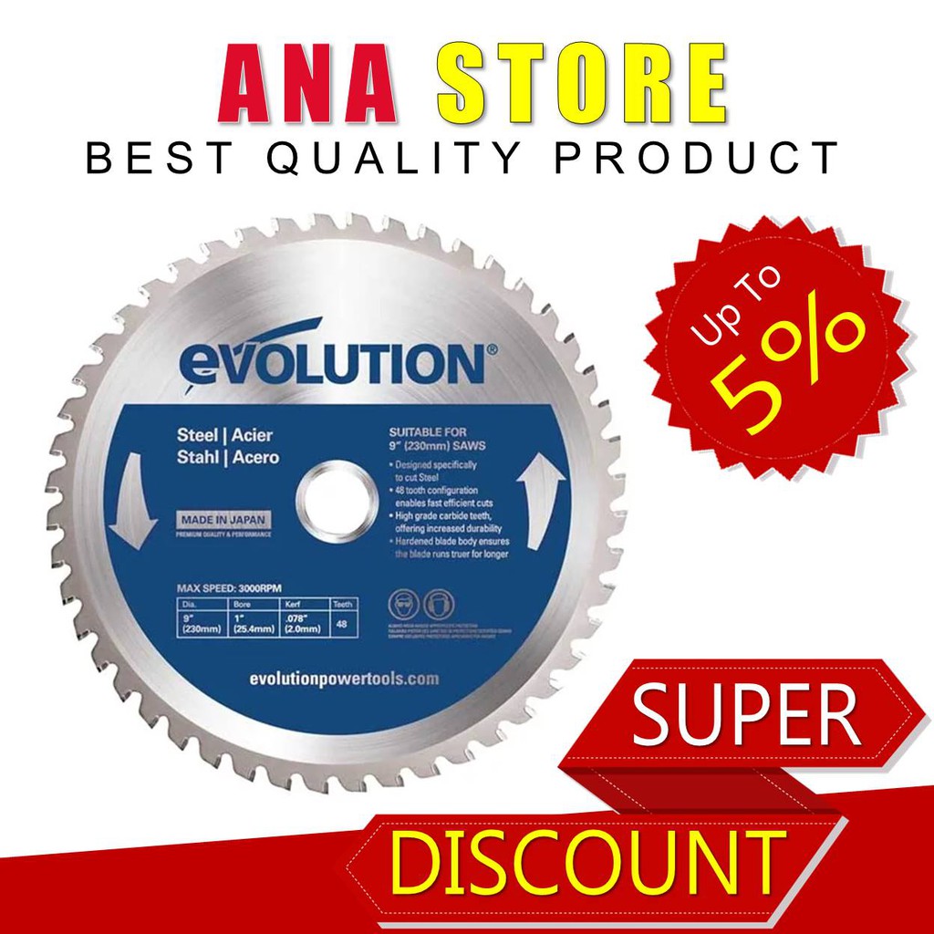 Evolution Saw Blade Steel - Mata Gergaji Pisau Potong Besi 230mm