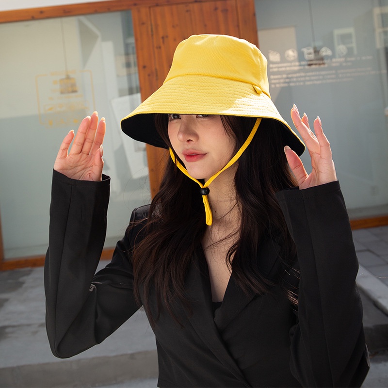 TOPI BUCKET LEBAR WANITA FASHION PRIA KOREA CAP PANCING PANTAI WOMEN TERBARU AA1