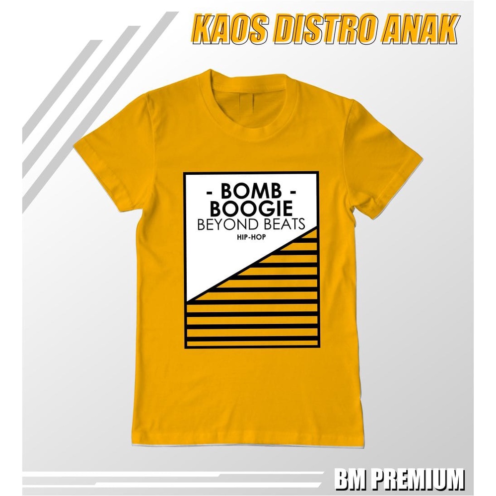 KAOS BOOMBOGIE ORIGINAL/KAOS DISTRO PREMIUM KIDS MOTIF 6 BUAT PEMILIHAN WARNA KAOS ADA DI VARIASI